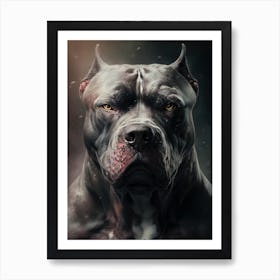 Black dog 1 Art Print