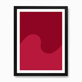 Magenta Minimal Wave Art Print