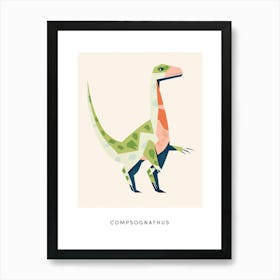 Nursery Dinosaur Art Compsognathus Poster Art Print