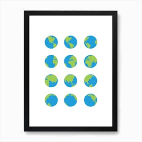 Earth Rotation – Art Print Art Print