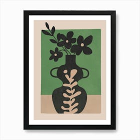 Floral Silhouette 2 Art Print