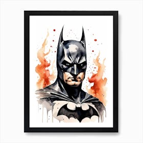 Batman Watercolor Painting (12) Art Print