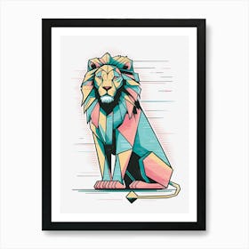 Geometric Lion 3 Art Print