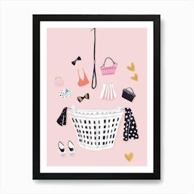 Basket Of Clothes 8 Art Print