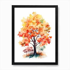 Cute Autumn Fall Scene 79 Art Print