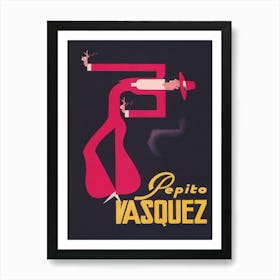 Pepe Vasquez Vintage Dance Poster Art Print