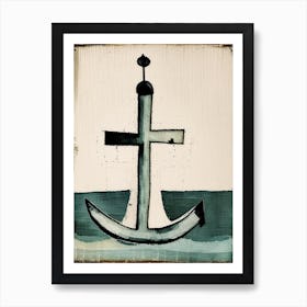 Anchor Symbol Abstract Painting Art Print