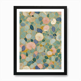 Water Lilies Mosaic no1 Art Print