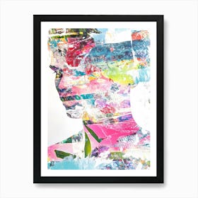 Portrait Of A Woman Collage Art Print