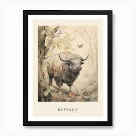 Beatrix Potter Inspired  Animal Watercolour Buffalo 2 Art Print