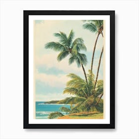 Mermaid Beach Australia Vintage Art Print