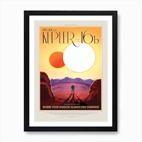 Kepler16b Space Travel Nasa Poster Art Print