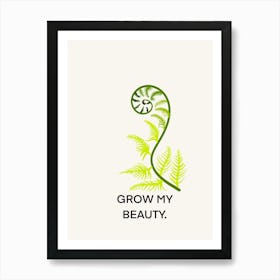 Grow fern graphic Art Print