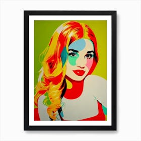 Aitana Colourful Pop Art Art Print