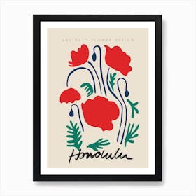 Honolulu Matisse Flower Art Print