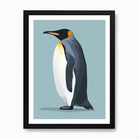 King Penguin Phillip Island Minimalist Illustration 2 Art Print