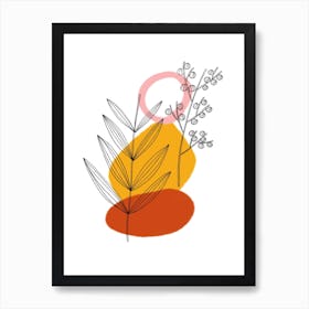 Plants And Pebbles Art Print