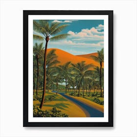 Lençóis Maranhenses National Park Brazil Vintage Poster Art Print