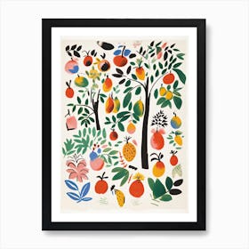 Orange Fruit Drawing 2 Art Print