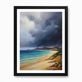 Stormy Day At The Beach.9 Art Print