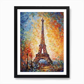 Eiffel Tower Paris France Paul Signac Style 15 Art Print