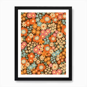 Mid Century Floral Art Print