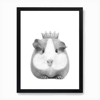 Queen Guinea Pig Art Print