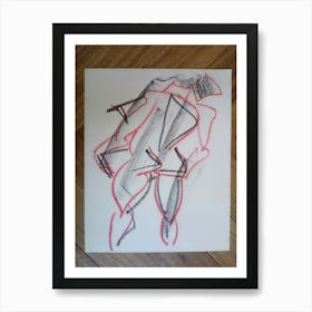 Abstract Figure Drawing Art Print