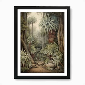 Vintage Jungle Botanical Illustration Pandanus 3 Art Print