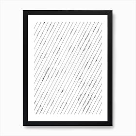 Black And White Striped Pattern Art Print