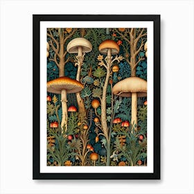 William Morris Mushrooms In The Forest Art Print