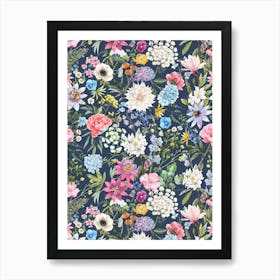 Floral Print.Colorful roses. Flower day. artistic work. A gift for someone you love. Decorate the place with art. Imprint of a beautiful artist. 1 Art Print