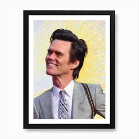 Jim Carrey Retro Collage Movies Art Print