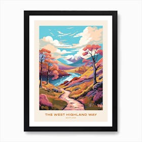 The West Highland Way Scotland 3 Hike Poster Art Print