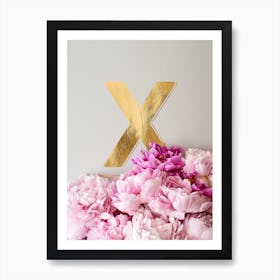 Flower Alphabet X Art Print