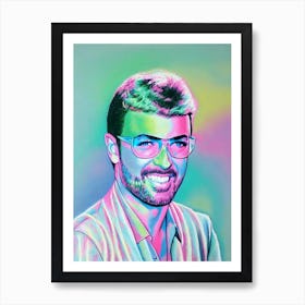George Michael Colourful Illustration Art Print