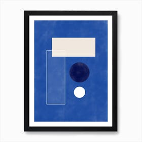 Geometric Blue Poster No.1 Art Print