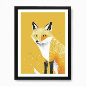 Yellow Arctic Fox 2 Art Print