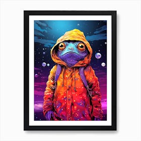 Frog Retro 2 Art Print