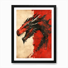 Red Dragon Art Print