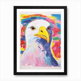 Colourful Bird Painting Seagull 3 Art Print