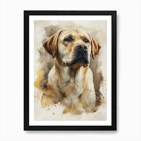 Labrador Retriever Watercolor Painting 2 Art Print