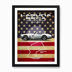 Laguna Seca Shelby Cobra Vintage Art Print