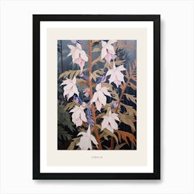 Flower Illustration Lobelia 4 Poster Art Print