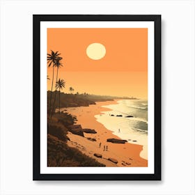 Baga Beach Goa India Golden Tones 1 Art Print