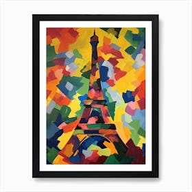 Eiffel Tower Paris France Henri Matisse Style 25 Art Print