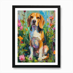 Beagle Acrylic Painting 1 Art Print