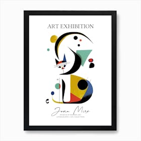 Joan Miro Inspired Cats Exhibition Musuem Poster Art Print
