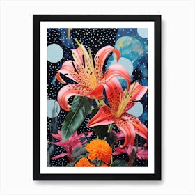 Surreal Florals Lily 7 Flower Painting Art Print