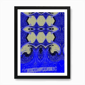 Abstract Blue And Yellow Art Print